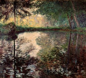 モンジェロンの池、c1876。 作： Claude Monet