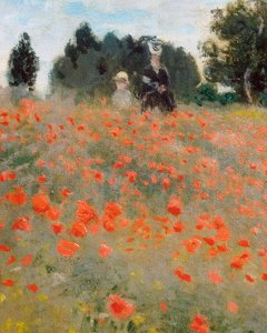 アルジャントゥイユ周辺のポピー（詳細）。クロード・モネ（1840-1926）の作品 作： Claude Monet