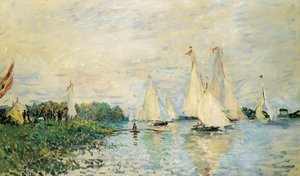 アルジャントゥイユのレガッタ、1874 作： Claude Monet