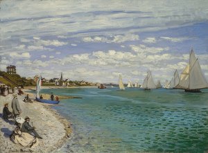 サンタドレスのレガッタ。 1867 作： Claude Monet