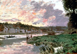 ブージヴァル、1870年にセーヌ川 作： Claude Monet
