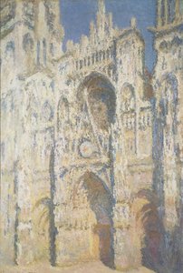 太陽がいっぱいのルーアン大聖堂：ブルーとゴールドの調和、1894 作： Claude Monet