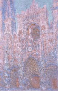 「ルーアン大聖堂：灰色とピンクの沈む夕日の交響曲」、1892-94 作： Claude Monet