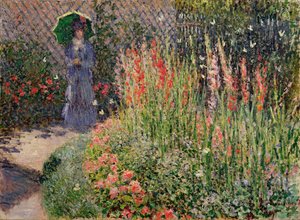 丸い花壇、1876 作： Claude Monet