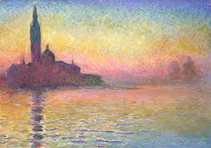 夕暮れのサン・ジョルジョ・マッジョーレ 作： Claude Monet
