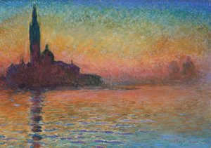 「黄昏のサン・ジョルジョ・マッジョーレ」、1908年 作： Claude Monet