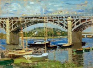 アルジャントゥイユからのセーヌ川の橋 作： Claude Monet