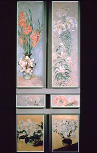 ドアパネルのセット、1884-1885 作： Claude Monet