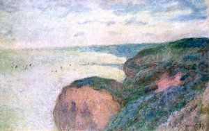 ディエップの近くの急な崖、1897 作： Claude Monet