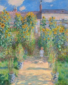 ヴェトゥイユの芸術家の庭、1881 年。 作： Claude Monet