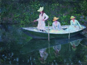 ジヴェルニーアンノルジジャンヌのボート 作： Claude Monet