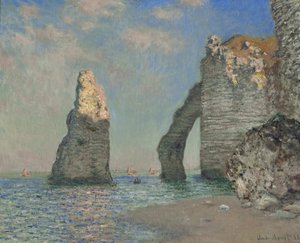 エトルタの崖、1885 作： Claude Monet