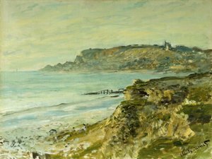 サントドレスの崖。 La Falaise de Saint Adresse、1873 作： Claude Monet