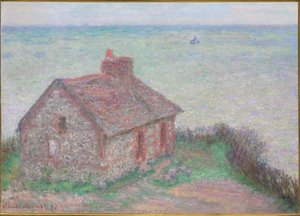 税関、ピンクの効果、1897 作： Claude Monet