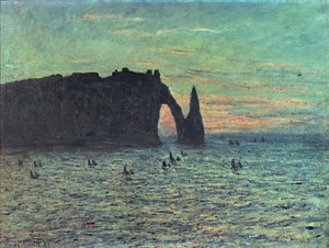 エトルタの中空針、1883年 作： Claude Monet