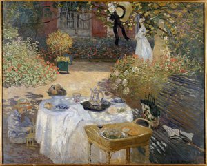 昼食会、アルジャントゥイユのモネの庭 作： Claude Monet