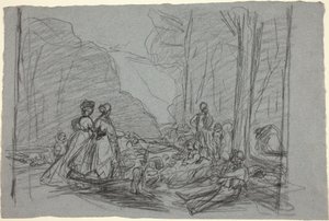 草上の昼食、c。 1865年。 作： Claude Monet