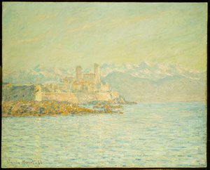 アンティーブのオールドフォート（キャンバスに油彩） 作： Claude Monet