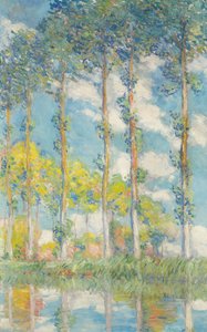 ポプラ;レプープリエ、1891年 作： Claude Monet