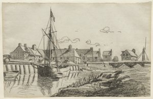 トゥークの港、1864年頃 作： Claude Monet