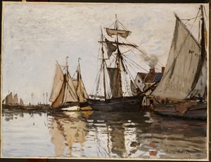 オンフルールの港、1865年頃 作： Claude Monet