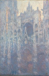 朝日に照らされたルーアン大聖堂のポータル 作： Claude Monet