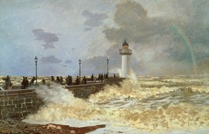 ルアーブルの岸壁、1868 作： Claude Monet