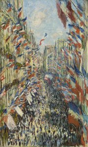 パリのモントルグイユ通り 作： Claude Monet