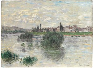 1879年、ラバクールのセーヌ川 作： Claude Monet