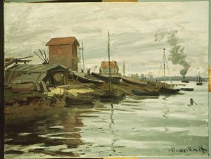 プティジェヌヴィリエのセーヌ川、1872年 作： Claude Monet