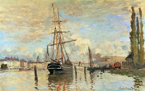 ルーアンのセーヌ川、1872年 作： Claude Monet