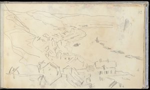 ハーブレの高原からのセーヌ川の眺め 作： Claude Monet
