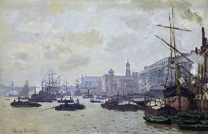 ロンドンのテムズ川 作： Claude Monet