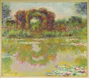 バラのアーチ、ジヴェルニー 作： Claude Monet