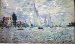 ボートのことレガート・ア・アルジャントゥイユ - 油彩・キャンバス 作： Claude Monet