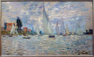ボートのこと。アルジャントゥイユのレガッタ クロード・モネ（1840-1926）の絵画 1874年 Sun.0,6x1 m パリ、オルセー美術館 - 舟かアルジャントゥイユのレガッタ。クロード・モネ(1840-1926)の絵画、1874年頃の作品。0.6×1m パリ、オルセー美術館 作： Claude Monet