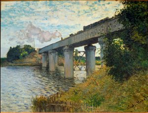 アルジャントゥイユの鉄道の橋 作： Claude Monet