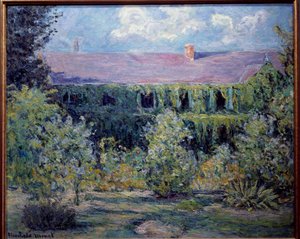 画家クロード・モネの家には、19 世紀のブランシュ・オッシュ (1865-1947) によるジヴェルニーの絵画があります。 ヴァーノン、プーラン美術館 注意！ この作品の使用は、第三者の承認要求または追加料金の対象となる場合があります 作： Claude Monet