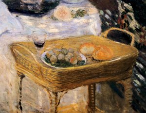 アルジャントゥイユのモネの庭を描いた装飾パネル「The Lunch」 9detail) 作： Claude Monet