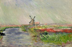 オランダのチューリップ畑 作： Claude Monet