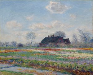 ザッセンハイムのチューリップフェルダー。 1886 作： Claude Monet