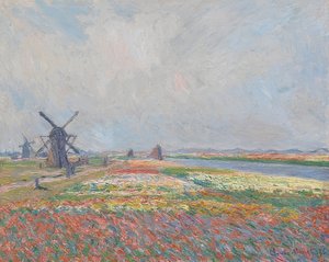 ハーグ近くのチューリップ畑。 1886 作： Claude Monet