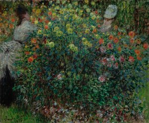 花の中の二人の女性、1875