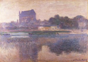 霧の中のヴァーノン教会、1893 作： Claude Monet
