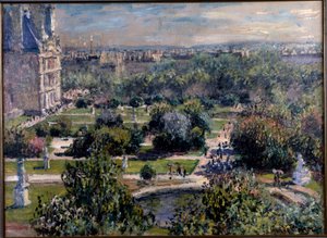パリのチュイルリー庭園の眺め 作： Claude Monet