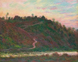 ロシュブロンドの村：1889年の夕刻 作： Claude Monet