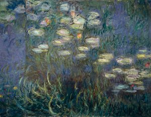睡蓮（詳細）（キャンバスに油彩） 作： Claude Monet