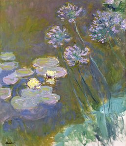 スイレンとアガパンサス 作： Claude Monet