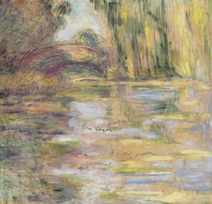 スイレンの池：橋 作： Claude Monet