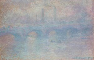 ウォータールー橋。フォグ効果 作： Claude Monet